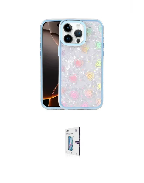 ieg™ iPhone 16 Pro Kılıf Odak Prime - Siyah Bilvis 0.18mm Plus Cam Ekran Koruyucu