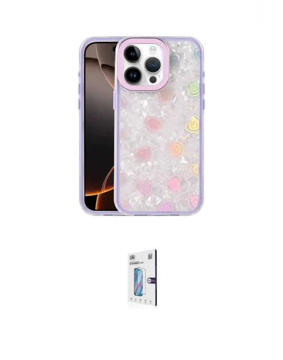 ieg™ iPhone 16 Pro Kılıf Odak Prime - Siyah Bilvis 0.18mm Plus Cam Ekran Koruyucu