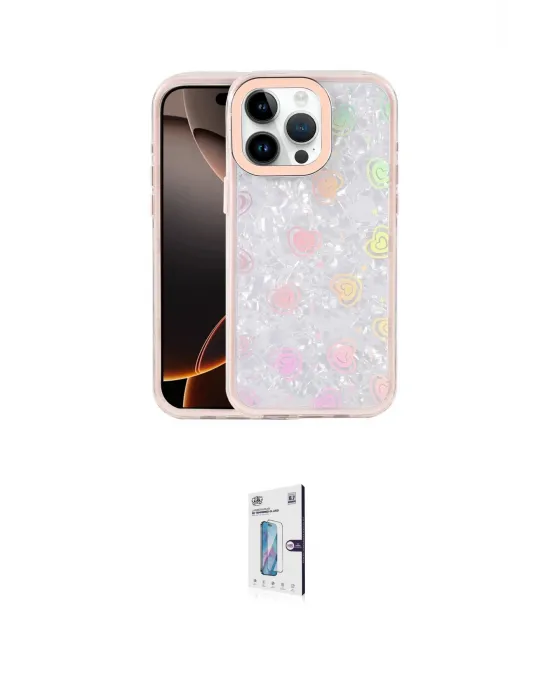 ieg™ iPhone 16 Pro Kılıf Odak Prime - Siyah Bilvis 0.18mm Plus Cam Ekran Koruyucu