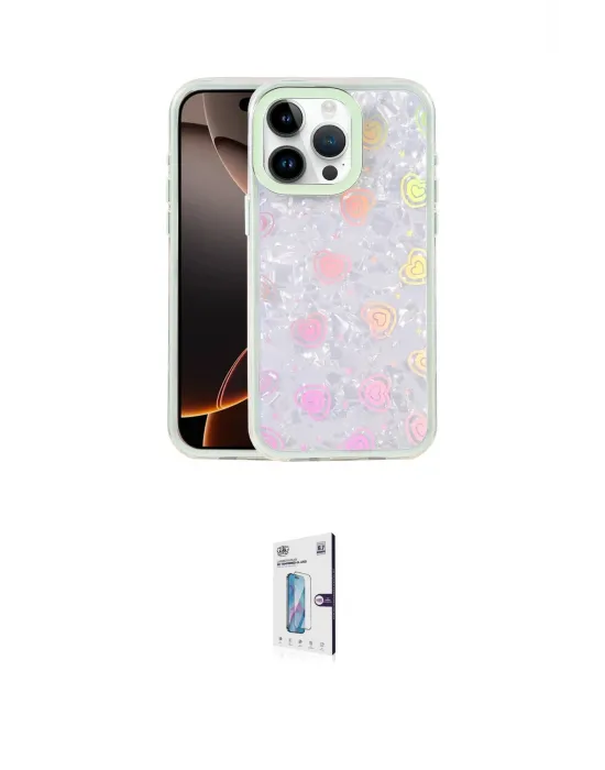 ieg™ iPhone 16 Pro Kılıf Odak Prime - Siyah Bilvis 0.18mm Plus Cam Ekran Koruyucu
