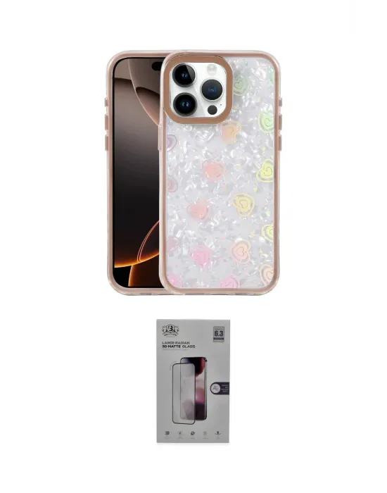 ieg™ iPhone 16 Pro Kılıf Odak Prime - Siyah Bilvis 3D Mat Cam Ekran Koruyucu