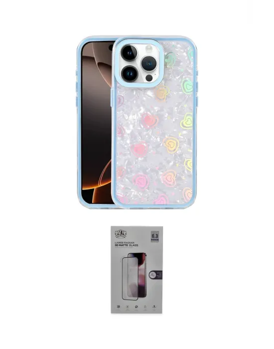 ieg™ iPhone 16 Pro Kılıf Odak Prime - Siyah Bilvis 3D Mat Cam Ekran Koruyucu