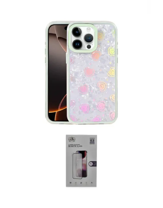 ieg™ iPhone 16 Pro Kılıf Odak Prime - Siyah Bilvis 3D Mat Cam Ekran Koruyucu