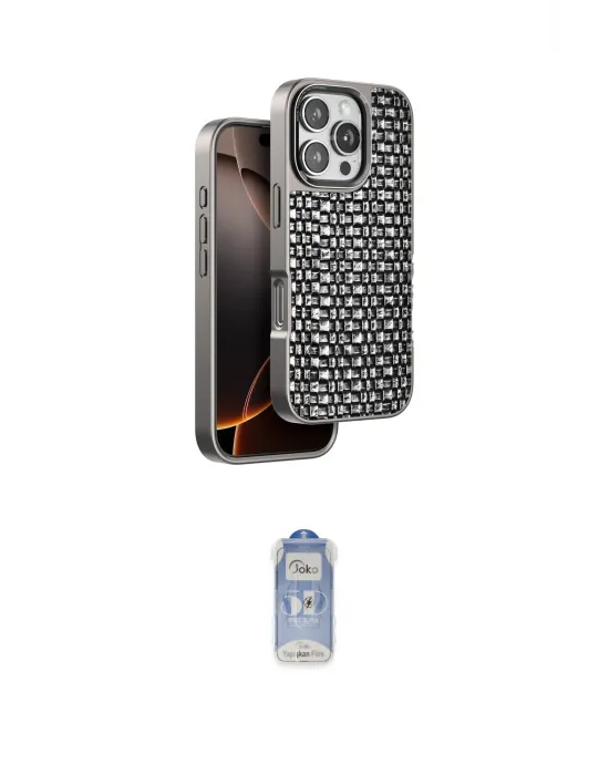 ieg™ iPhone 16 Pro Kılıf Siluet Form Serisi - Siyah Joko Magic 5D Cam