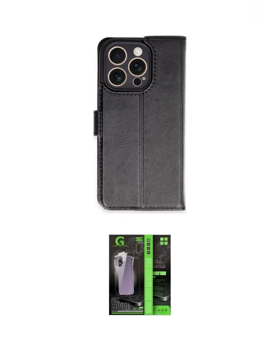 ieg™ iPhone 16 Pro Kılıf Siluet Işık Serisi - Şeffaf 360 Full Body Arka Koruyucu
