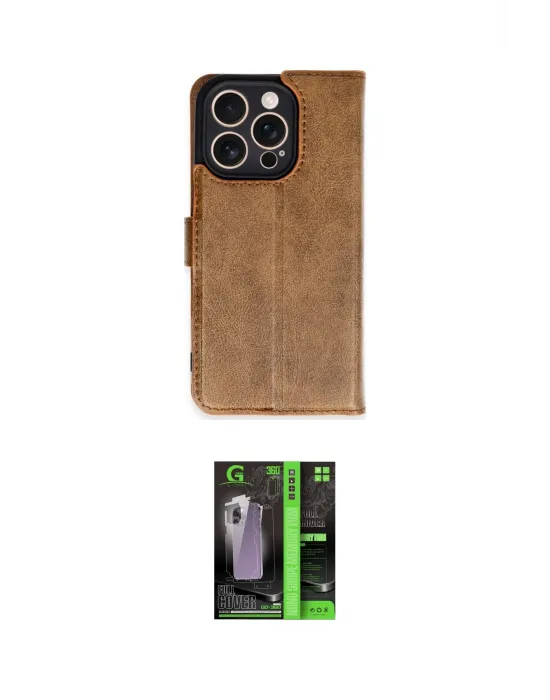 ieg™ iPhone 16 Pro Kılıf Siluet Işık Serisi - Şeffaf 360 Full Body Arka Koruyucu