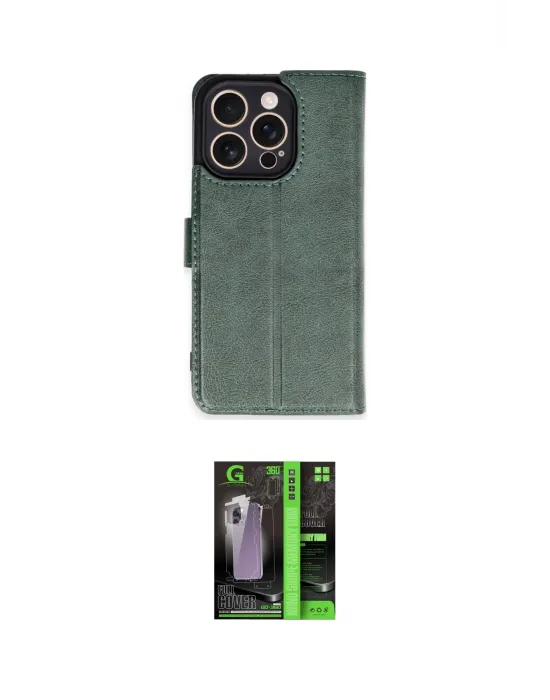 ieg™ iPhone 16 Pro Kılıf Siluet Işık Serisi - Şeffaf 360 Full Body Arka Koruyucu