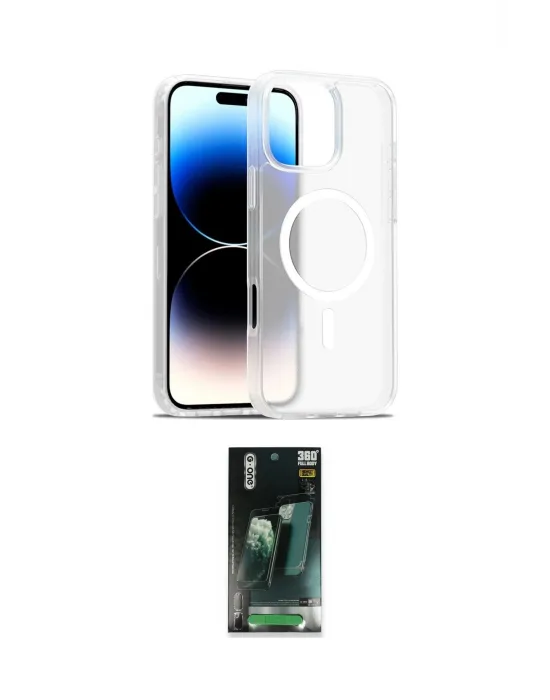 ieg™ iPhone 16 Pro Kılıf Siluet Minimal Prime - Siyah 360 Mat Full Body Arka Koruyucu