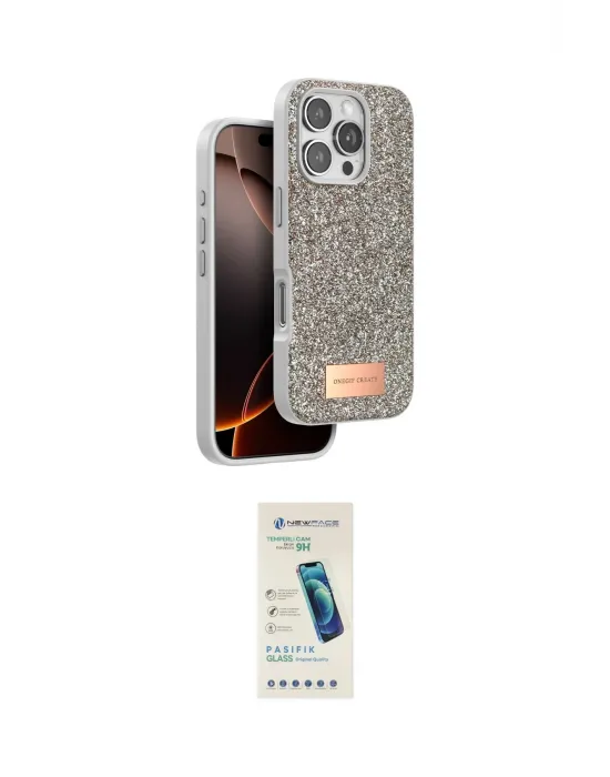 ieg™ iPhone 16 Pro Kılıf Vadi Klasik Serisi - Şeffaf Pasifik Cam Ekran Koruyucu
