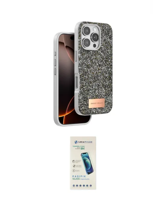 ieg™ iPhone 16 Pro Kılıf Vadi Klasik Serisi - Şeffaf Pasifik Cam Ekran Koruyucu