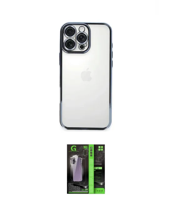 ieg™ iPhone 16 Pro Kılıf Vadi Minimal - Şeffaf 360 Full Body Arka Koruyucu