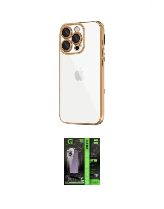 ieg™ iPhone 16 Pro Kılıf Vadi Minimal - Şeffaf 360 Full Body Arka Koruyucu