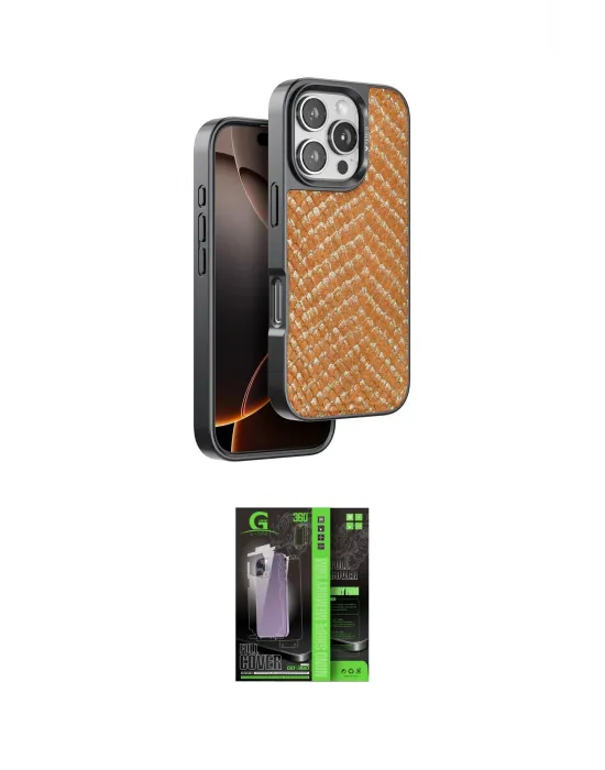 ieg™ iPhone 16 Pro Kılıf Vadi Özel Seri - Şeffaf 360 Full Body Arka Koruyucu