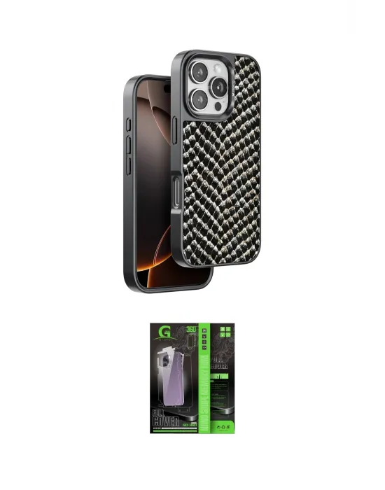 ieg™ iPhone 16 Pro Kılıf Vadi Özel Seri - Şeffaf 360 Full Body Arka Koruyucu