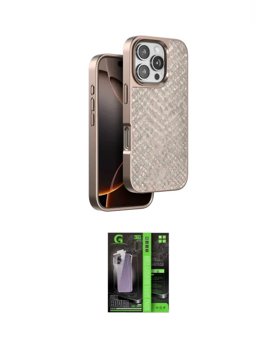 ieg™ iPhone 16 Pro Kılıf Vadi Özel Seri - Şeffaf 360 Full Body Arka Koruyucu