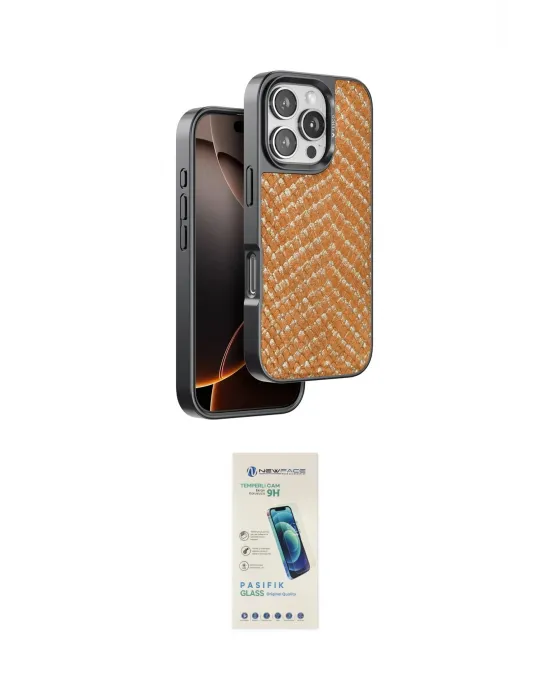 ieg™ iPhone 16 Pro Kılıf Vadi Özel Seri - Şeffaf Pasifik Cam Ekran Koruyucu
