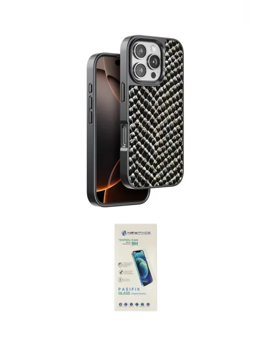 ieg™ iPhone 16 Pro Kılıf Vadi Özel Seri - Şeffaf Pasifik Cam Ekran Koruyucu