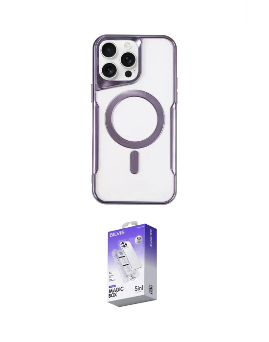 ieg™ iPhone 16 Pro Kılıf Yadigar Klasik Özel Seri - Siyah Bilvis 5in1 3D Magic Cam Ekran Koruyucu