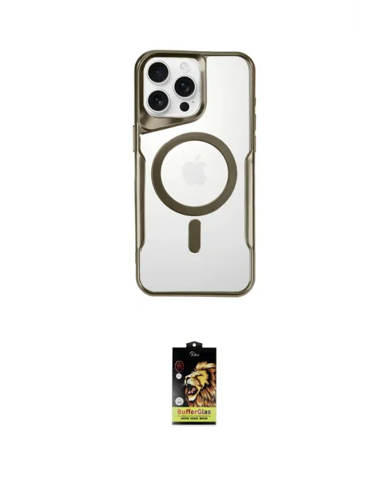 ieg™ iPhone 16 Pro Kılıf Yadigar Klasik Özel Seri - Siyah Buffer Cam Ekran Koruyucu