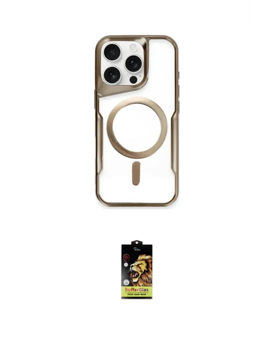 ieg™ iPhone 16 Pro Kılıf Yadigar Klasik Özel Seri - Siyah Buffer Cam Ekran Koruyucu