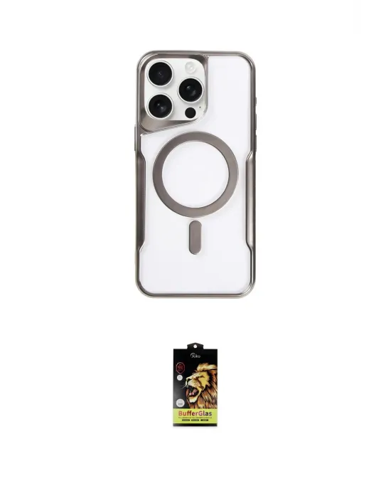 ieg™ iPhone 16 Pro Kılıf Yadigar Klasik Özel Seri - Siyah Buffer Cam Ekran Koruyucu