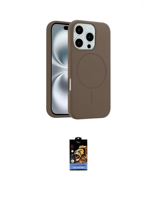 ieg™ iPhone 16 Pro Kılıf Yankı Form Serisi - Siyah Buffer Hayalet Cam Ekran Koruyucu