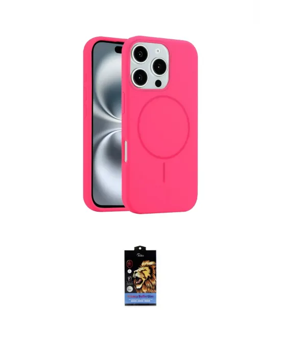 ieg™ iPhone 16 Pro Kılıf Yankı Form Serisi - Siyah Buffer Hayalet Cam Ekran Koruyucu