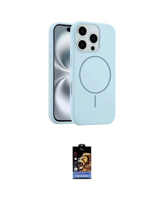 ieg™ iPhone 16 Pro Kılıf Yankı Form Serisi - Siyah Buffer Hayalet Cam Ekran Koruyucu