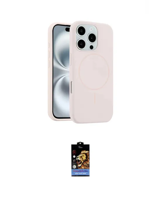 ieg™ iPhone 16 Pro Kılıf Yankı Form Serisi - Siyah Buffer Hayalet Cam Ekran Koruyucu