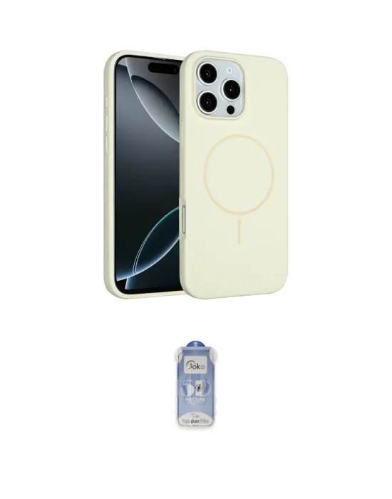 ieg™ iPhone 16 Pro Kılıf Yankı Form Serisi - Siyah Joko Magic 5D Cam