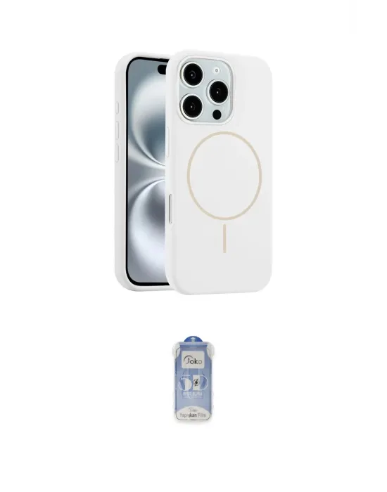 ieg™ iPhone 16 Pro Kılıf Yankı Form Serisi - Siyah Joko Magic 5D Cam