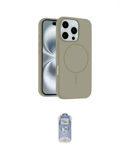 ieg™ iPhone 16 Pro Kılıf Yankı Form Serisi - Siyah Joko Magic 5D Cam
