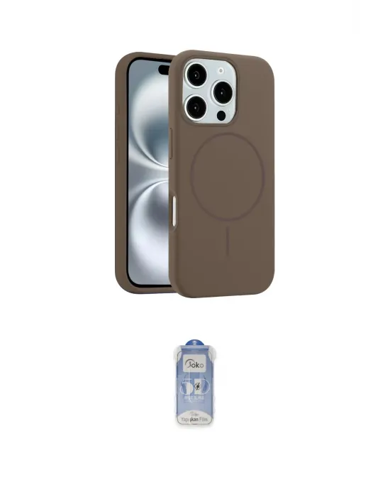 ieg™ iPhone 16 Pro Kılıf Yankı Form Serisi - Siyah Joko Magic 5D Cam