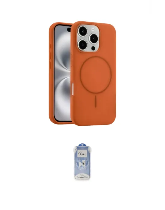 ieg™ iPhone 16 Pro Kılıf Yankı Form Serisi - Siyah Joko Magic 5D Cam