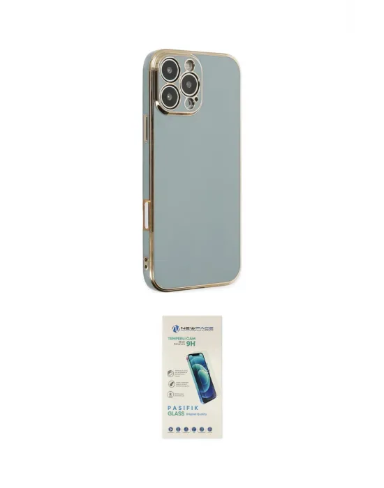 ieg™ iPhone 16 Pro Kılıf Yankı Serisi - Şeffaf Pasifik Cam Ekran Koruyucu