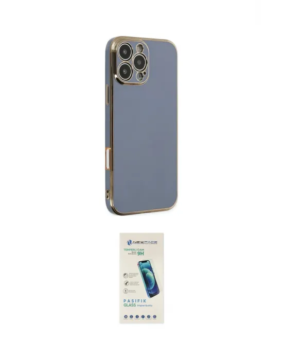 ieg™ iPhone 16 Pro Kılıf Yankı Serisi - Şeffaf Pasifik Cam Ekran Koruyucu