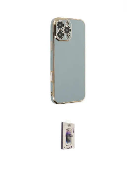 ieg™ iPhone 16 Pro Kılıf Yankı Serisi - Siyah Bilvis 3D Cam Ekran Koruyucu