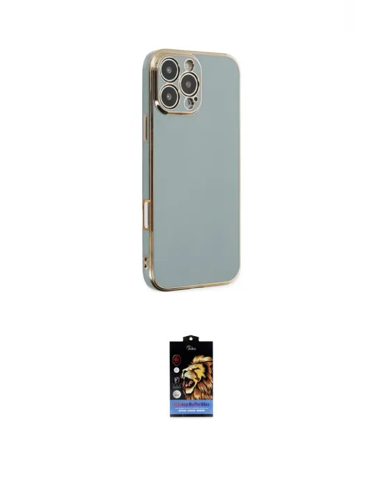 ieg™ iPhone 16 Pro Kılıf Yankı Serisi - Siyah Buffer Hayalet Cam Ekran Koruyucu