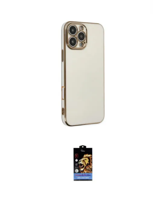 ieg™ iPhone 16 Pro Kılıf Yankı Serisi - Siyah Buffer Hayalet Cam Ekran Koruyucu