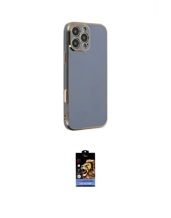 ieg™ iPhone 16 Pro Kılıf Yankı Serisi - Siyah Buffer Hayalet Cam Ekran Koruyucu