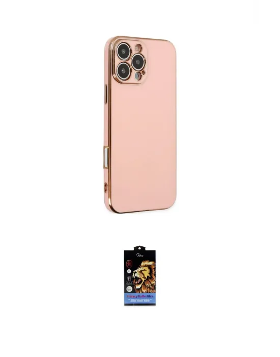 ieg™ iPhone 16 Pro Kılıf Yankı Serisi - Siyah Buffer Hayalet Cam Ekran Koruyucu