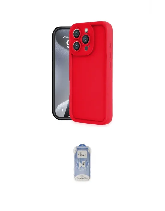 ieg™ iPhone 16 Pro Kılıf Yankı Yansıma Özel Seri - Siyah Joko Magic 5D Cam