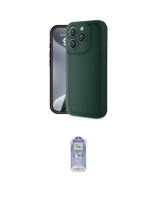 ieg™ iPhone 16 Pro Kılıf Yankı Yansıma Özel Seri - Siyah Joko Magic 5D Cam