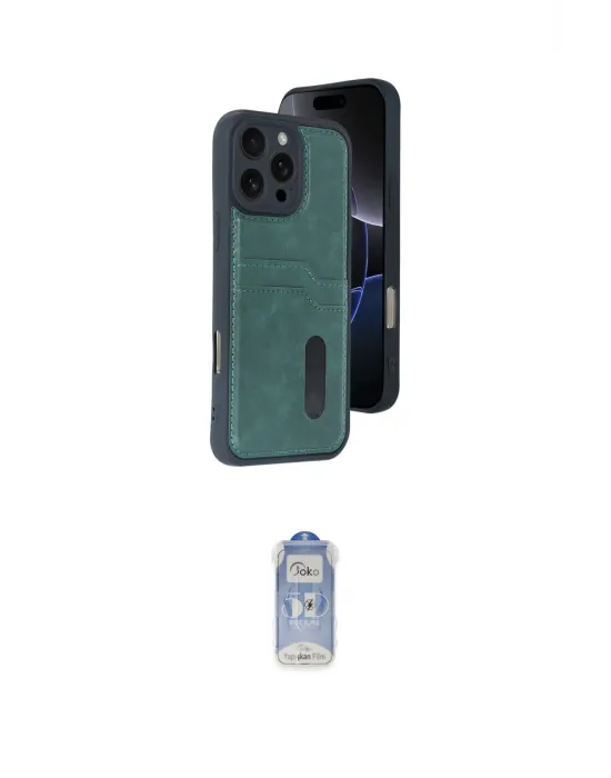 ieg™ iPhone 16 Pro Kılıf Yörünge Işık Serisi - Siyah Joko Magic 5D Cam