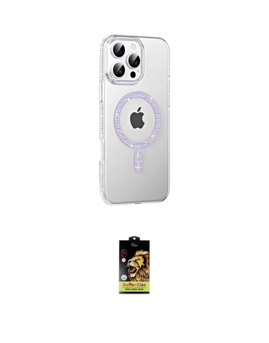 ieg™ iPhone 16 Pro Kılıf Yörünge Koleksiyonu - Siyah Buffer Cam Ekran Koruyucu