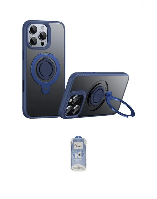 ieg™ iPhone 16 Pro Kılıf Zirve Çizgi Prime - Siyah Joko Magic 5D Cam