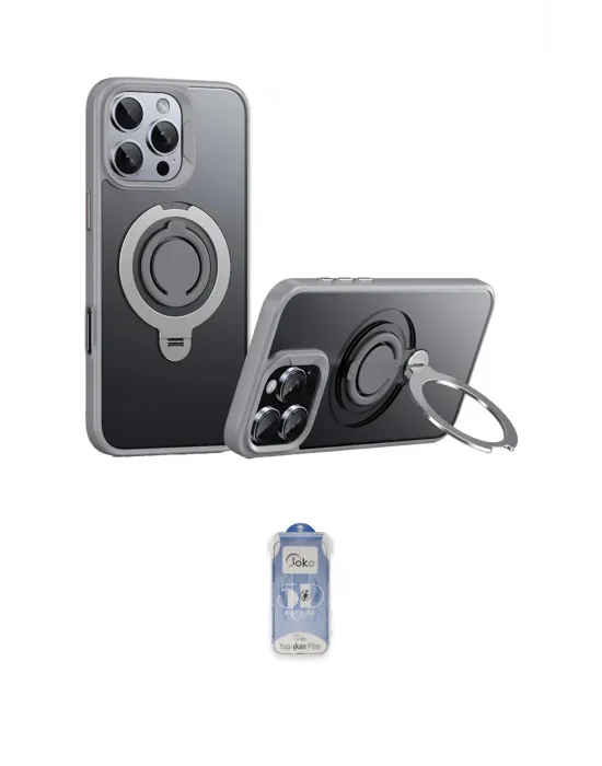 ieg™ iPhone 16 Pro Kılıf Zirve Çizgi Prime - Siyah Joko Magic 5D Cam