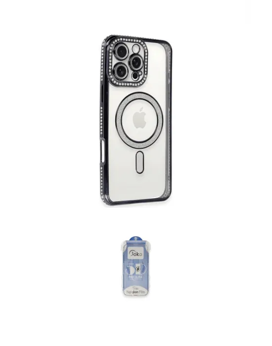 ieg™ iPhone 16 Pro Kılıf Zirve Doku Prime - Siyah Joko Magic 5D Cam