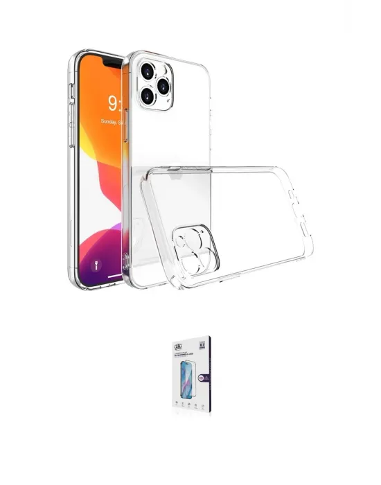 ieg™ iPhone 16 Pro Kılıf Zirve Doku - Siyah Bilvis 0.18mm Plus Cam Ekran Koruyucu
