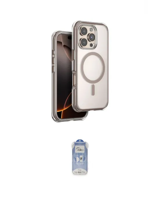ieg™ iPhone 16 Pro Kılıf Zirve Klasik Prime - Siyah Joko Magic 5D Cam
